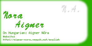 nora aigner business card