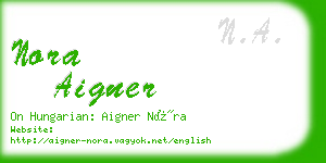 nora aigner business card